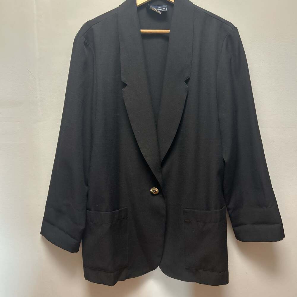 Vintage Black Women’s Single Button Blazer